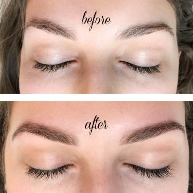 Eyebrow Tinting Before and After